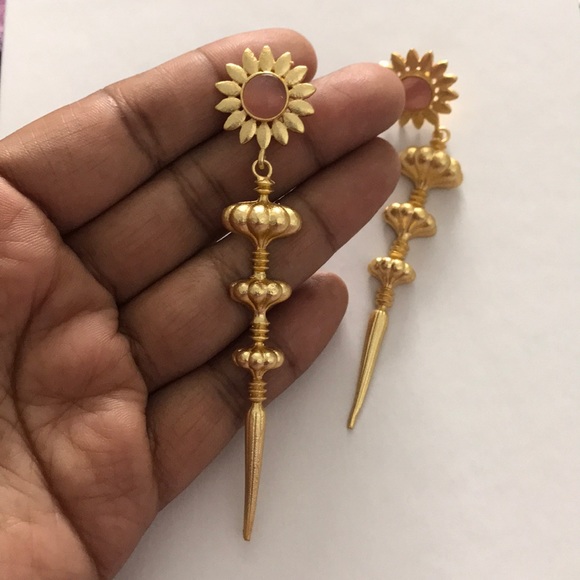 Sword and Flowers Earrings - Picture 4 of 8